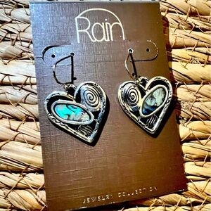Mini Love Heart Earrings - Abalone Shell NEW